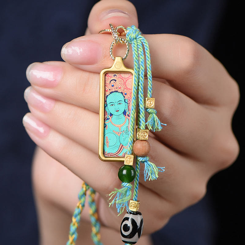 Titanium Steel Necklace with Five Gods of Wealth Pendant