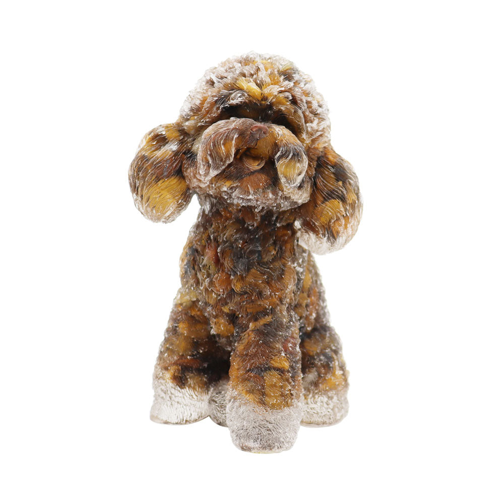 Toy Poodle Resin Decoration 2.04in Spiritual Figurine