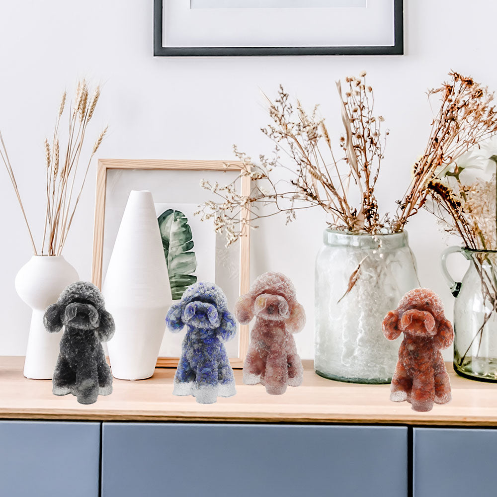 Toy Poodle Resin Decoration 2.04in Spiritual Figurine