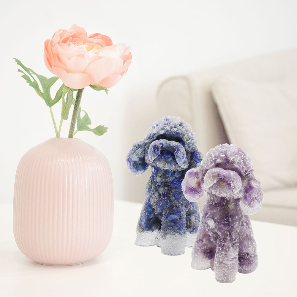 Toy Poodle Resin Decoration 2.04in Spiritual Figurine