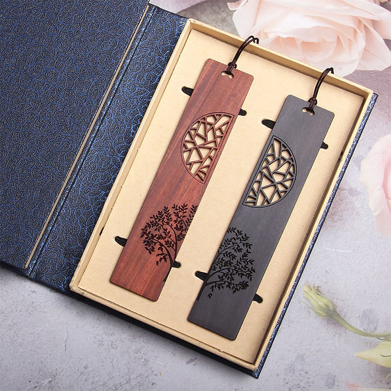 The Tree of Life Ebony & Red Sandalwood Bookmarks