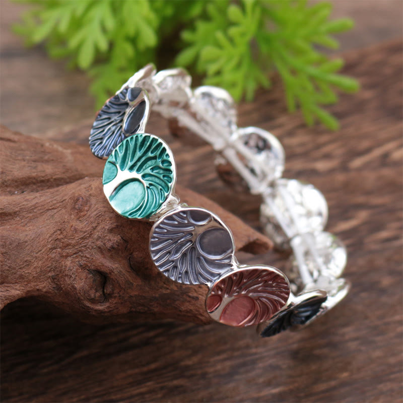 Tree of Life Enamel Alloy Bracelet - Unity and Strength