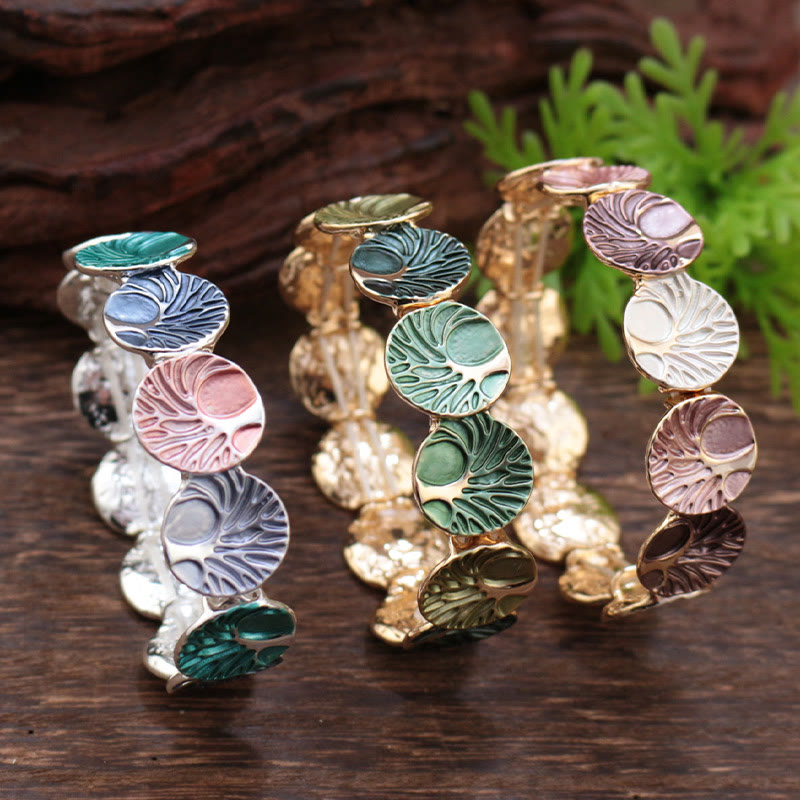 Tree of Life Enamel Alloy Bracelet - Unity and Strength