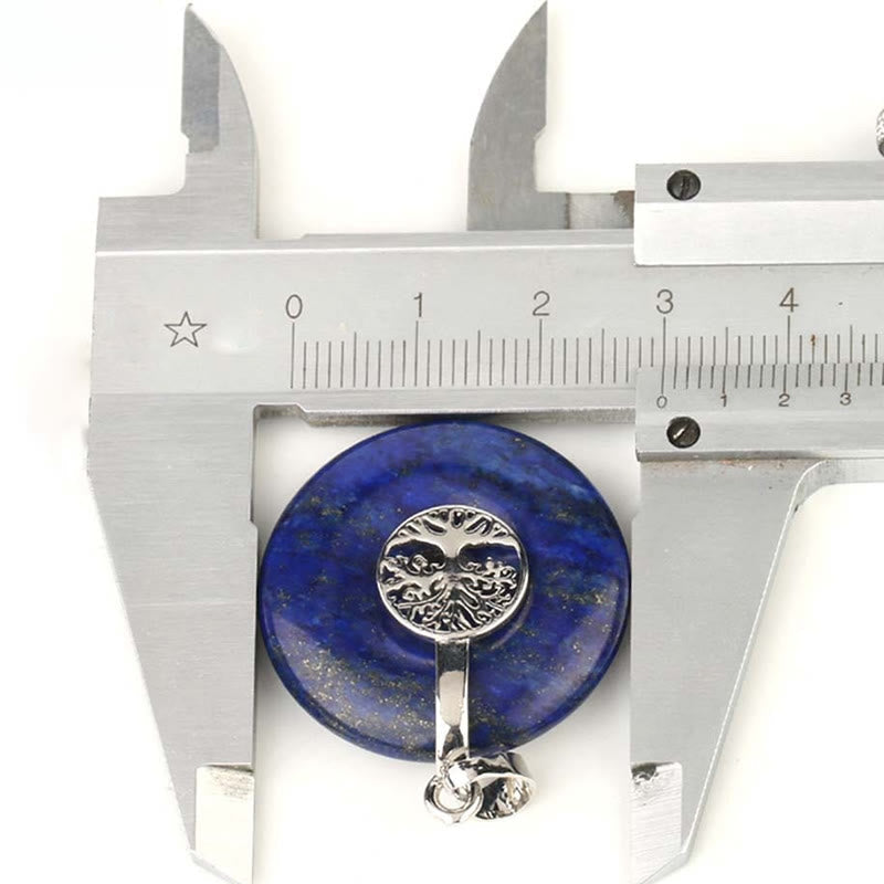 Tree of Life Necklace with Rose Quartz & Crystals for Kindness