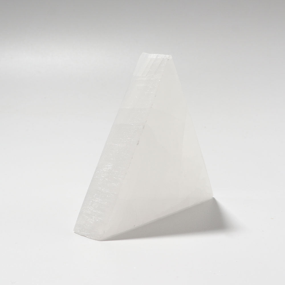 Triangle Selenite Crystal Charging Plate 2.75in for Energy Cleansing