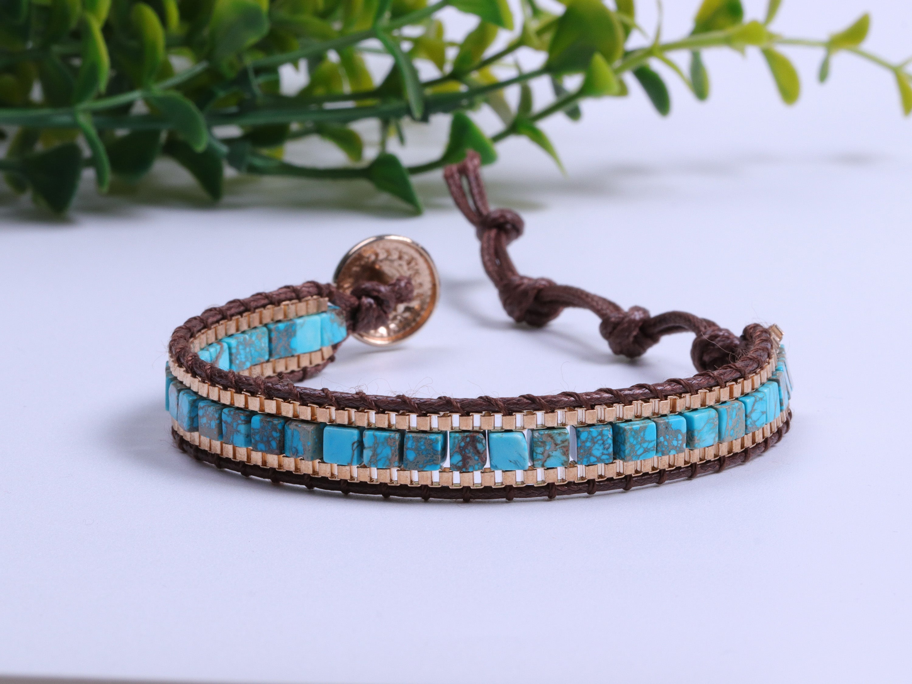 Turquoise Healing Bracelet for Strength & Protection