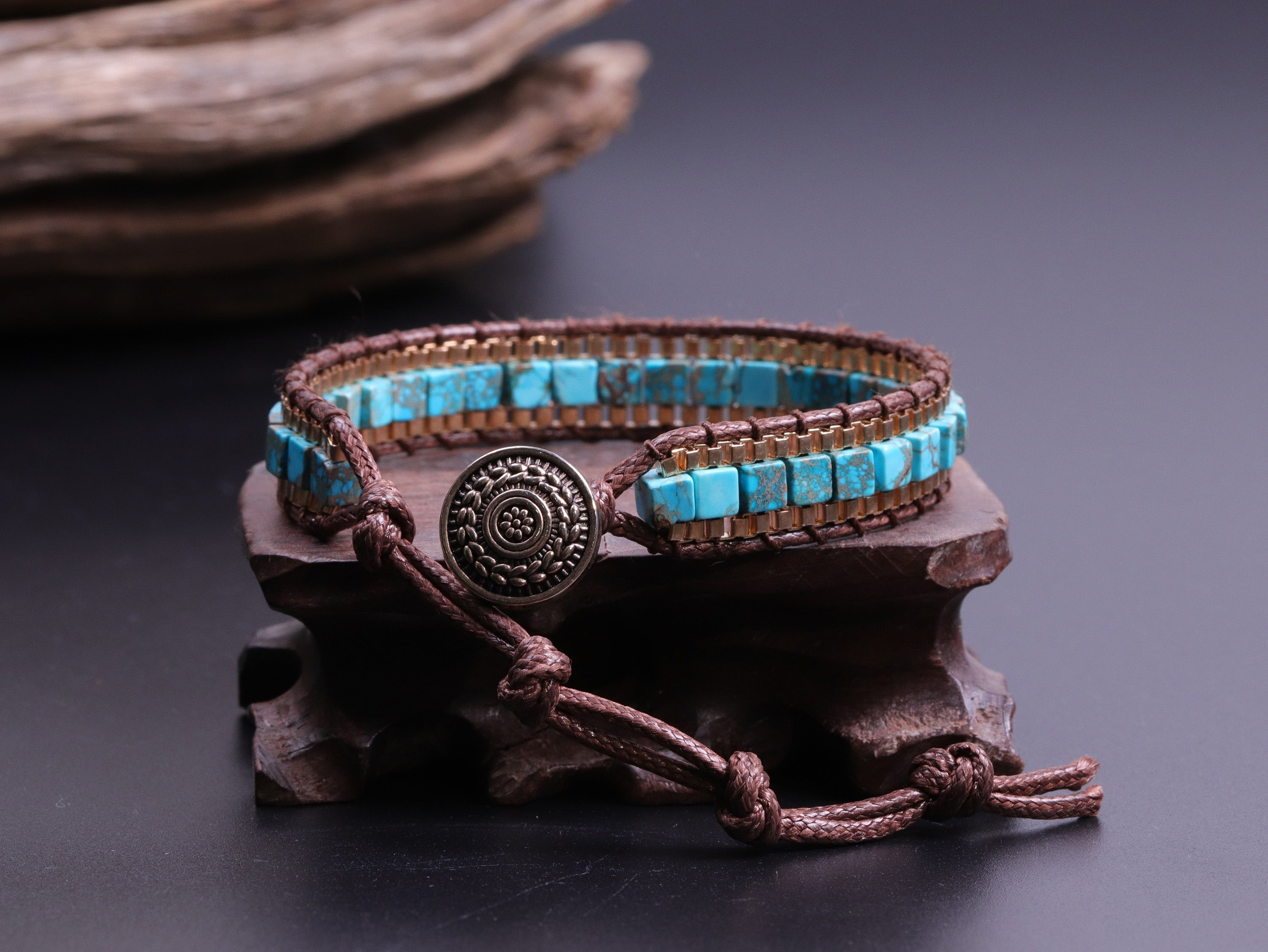 Turquoise Healing Bracelet for Strength & Protection