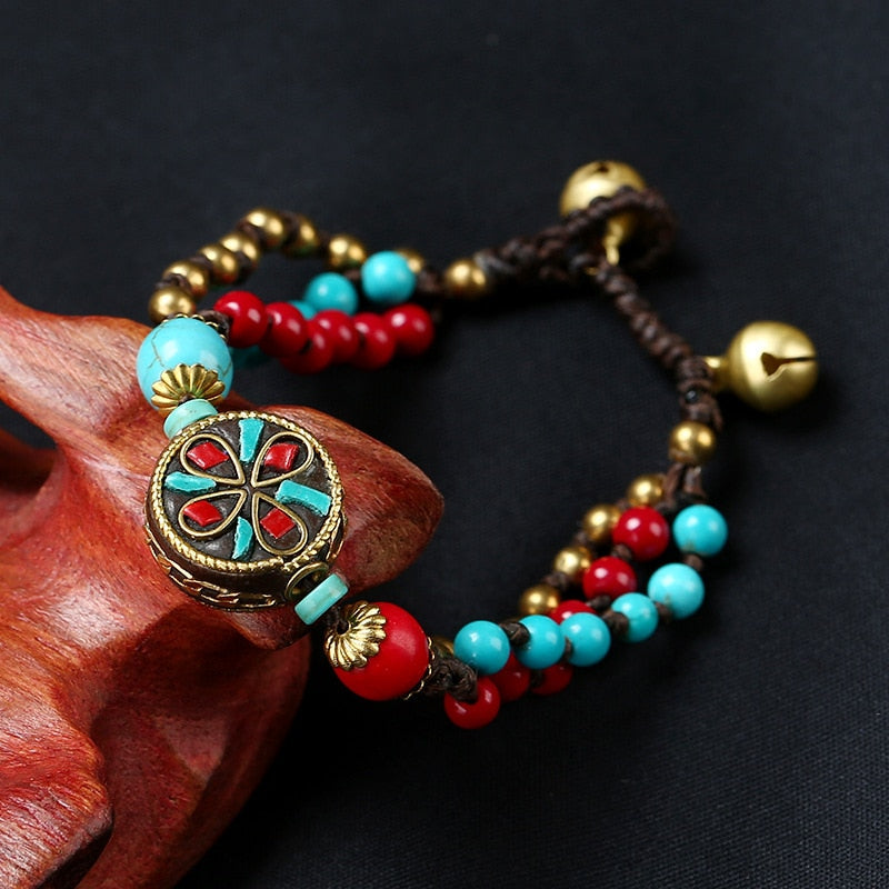 Turquoise Nepalese Bracelet for Tranquil Wear