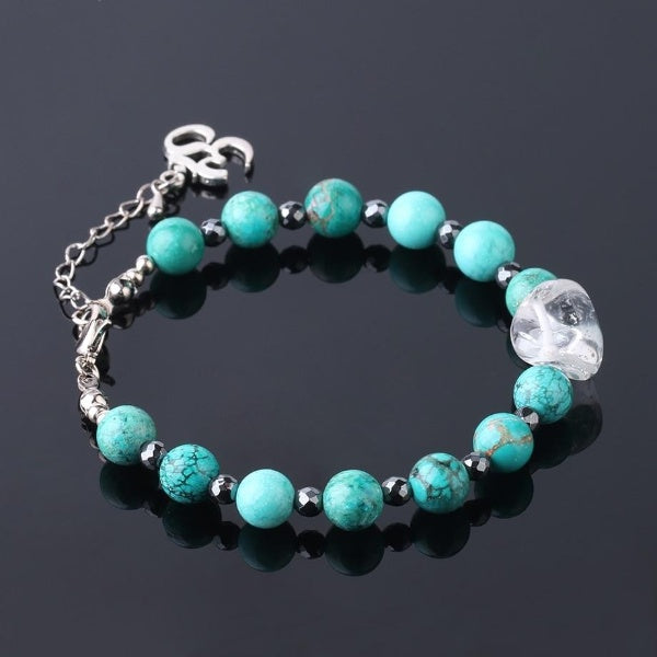 Turquoise Om Bracelet for Wisdom & Protection