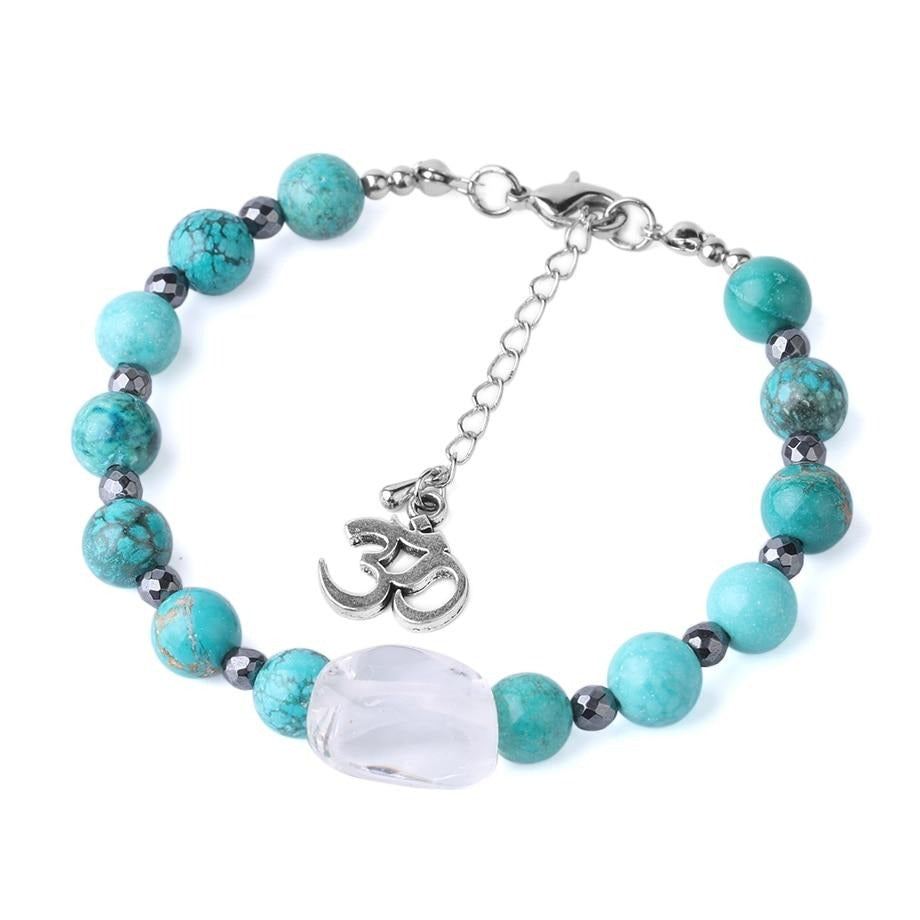Turquoise Om Bracelet for Wisdom & Protection