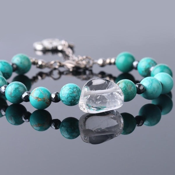 Turquoise Om Bracelet for Wisdom & Protection