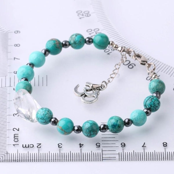 Turquoise Om Bracelet for Wisdom & Protection