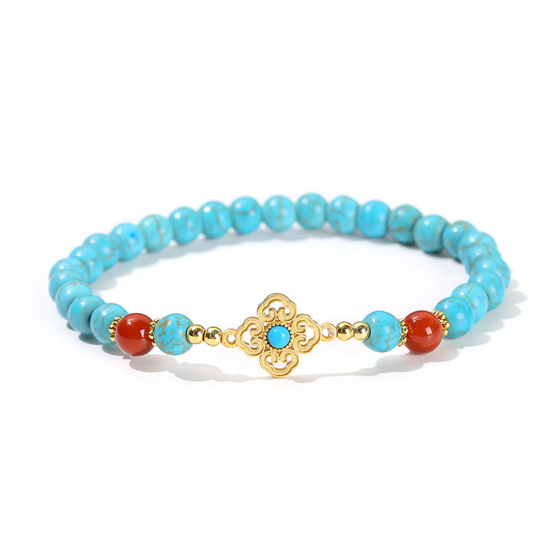 Turquoise Protection Bracelet with 6mm Beads for Balance