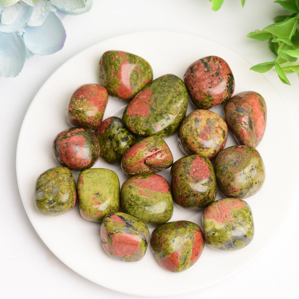 Unakite Tumbled Stones 2cm Crystal Healing Stones