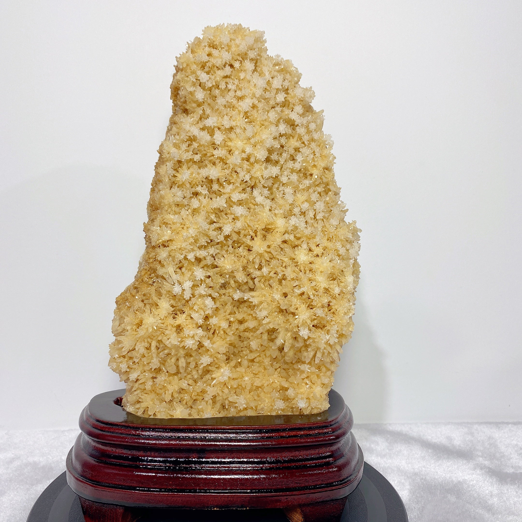 Unique Calcite Cluster Crystal Specimen 26cm with Stand