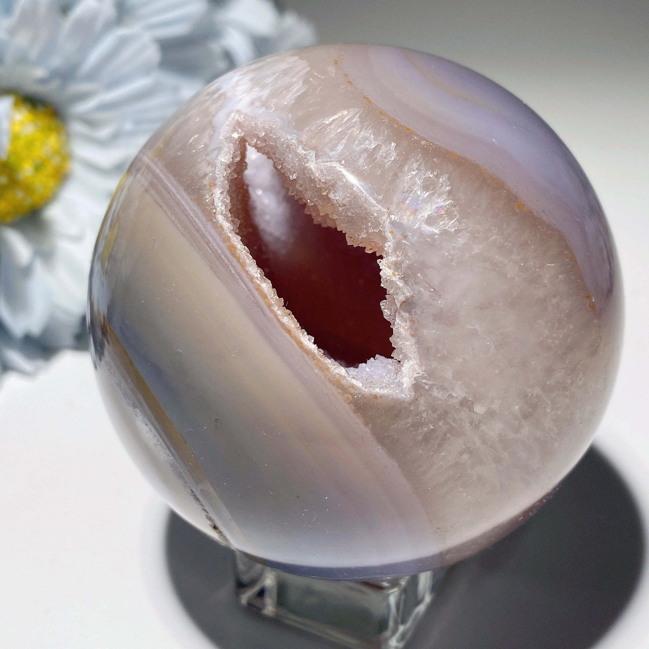 Unique Druzy Agate Crystal Sphere 2-4 Inches Healing Orb