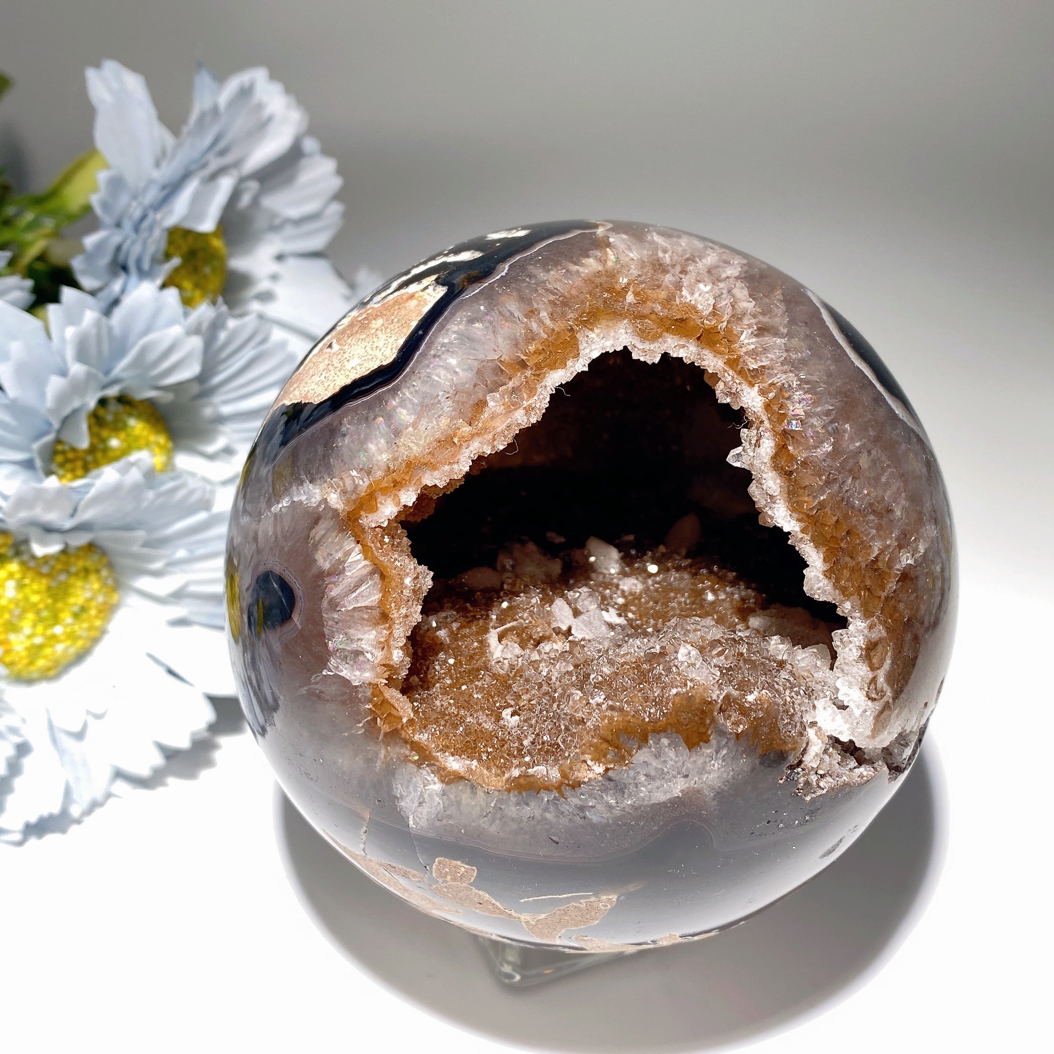 Unique Druzy Agate Crystal Sphere 2-4 Inches Healing Orb