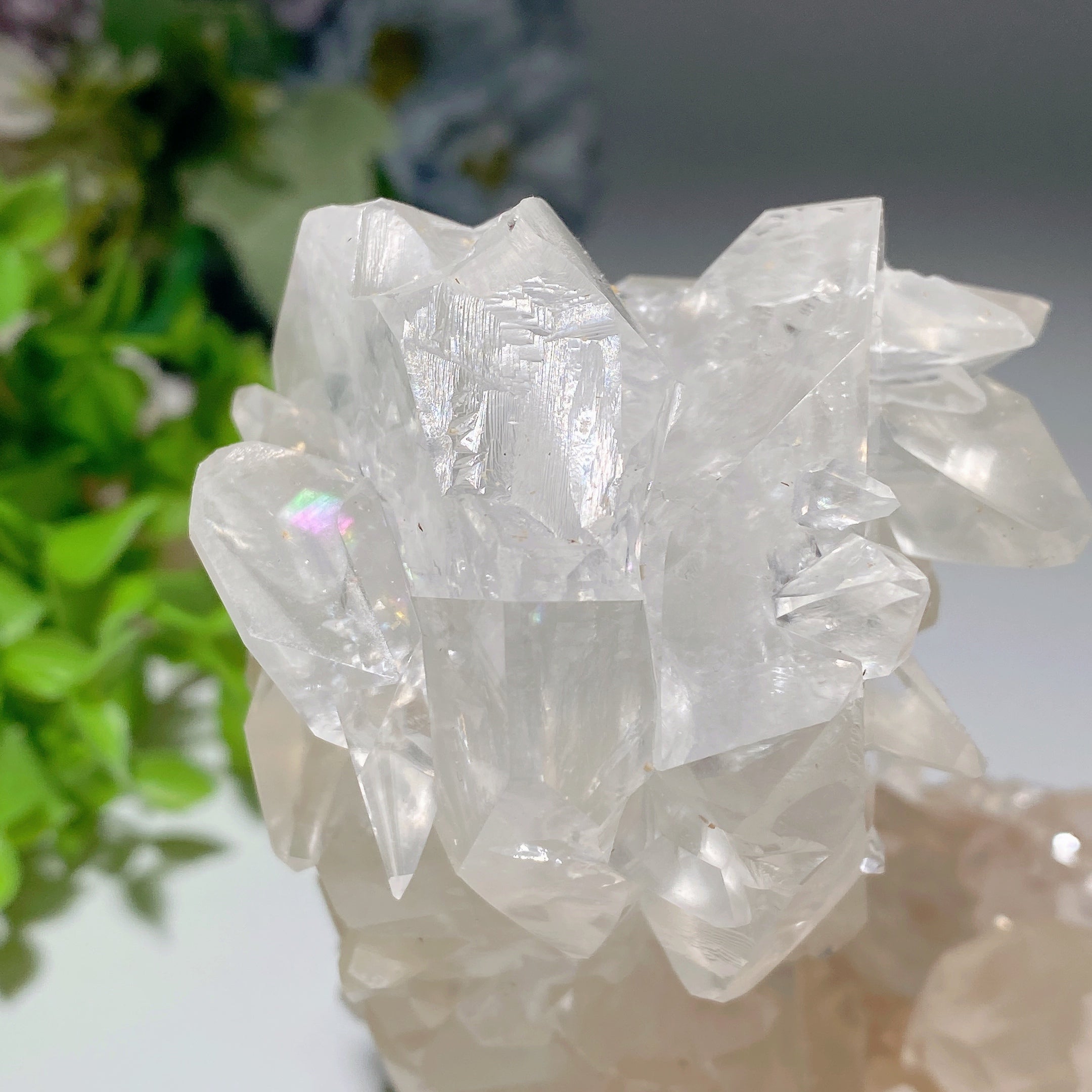 Unique White Calcite Crystal Specimen 15cm Display