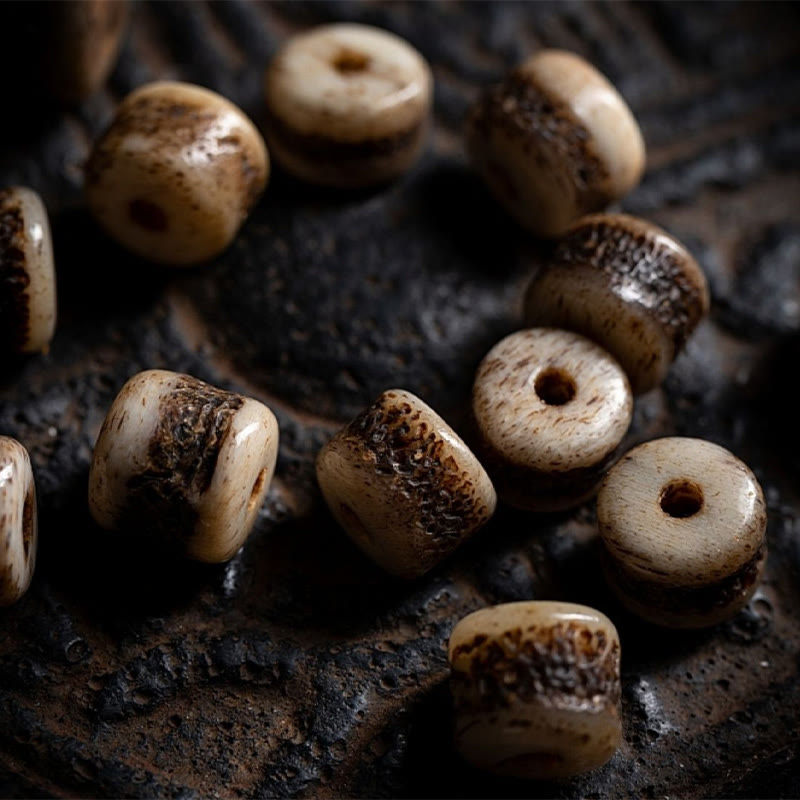 Unisex 108 Bead Tibetan Yak Bone Strength Bracelet