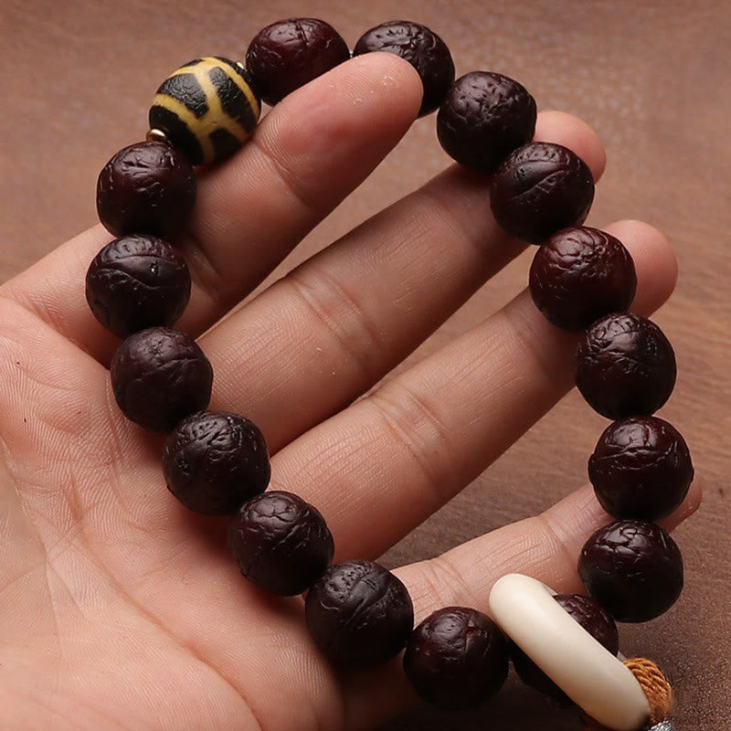 Unisex Bodhi Seed Tibetan Wrist Mala | Luck & Wealth Charm