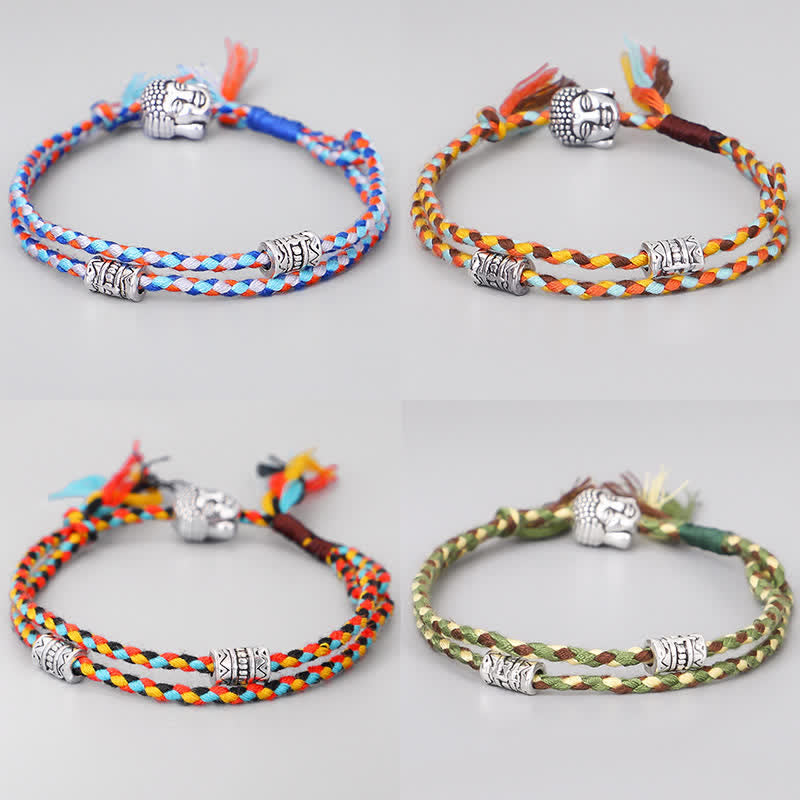Unisex Buddha Serenity String Bracelet for Good Luck