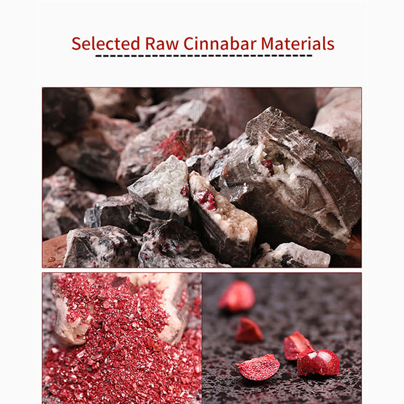 Unisex Cinnabar Blessing Necklace Pendant | Luck Design