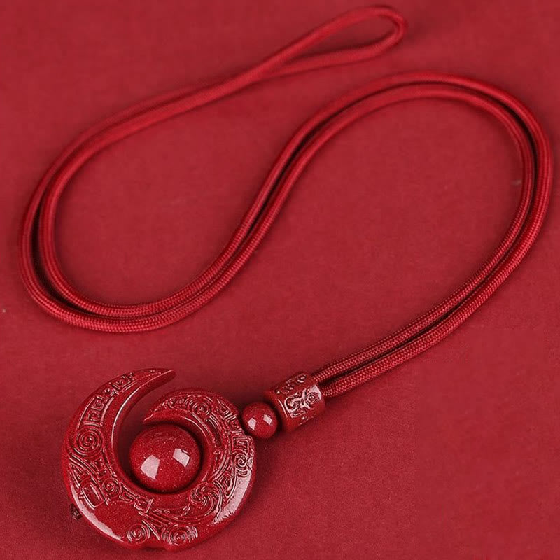 Unisex Cinnabar Concentration Necklace One's Luck Design