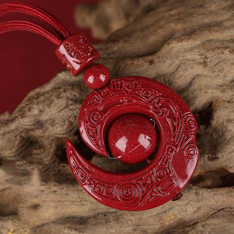 Unisex Cinnabar Concentration Necklace One's Luck Design