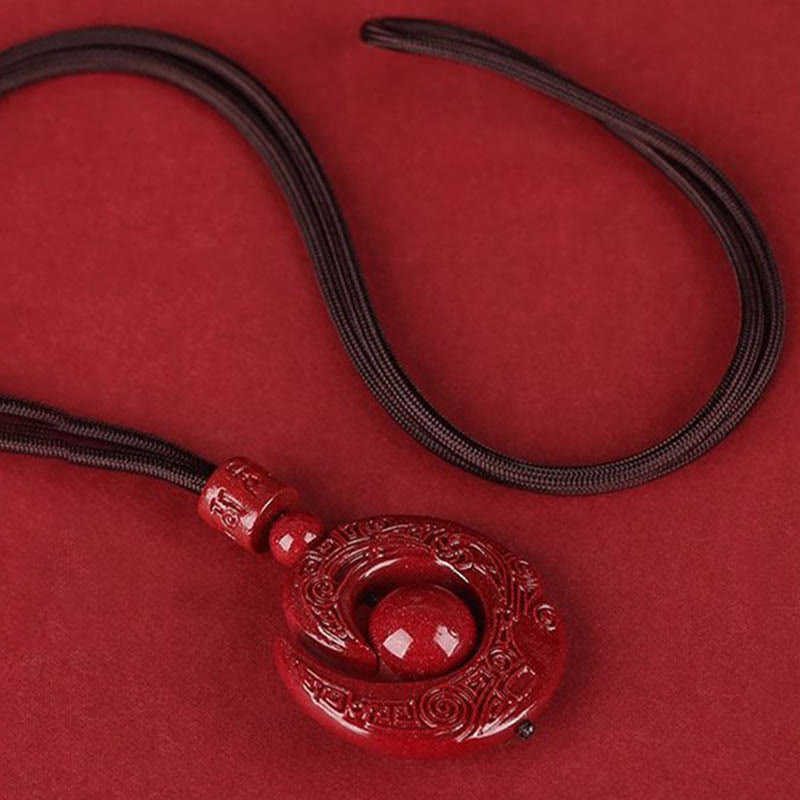Unisex Cinnabar Concentration Necklace One's Luck Design