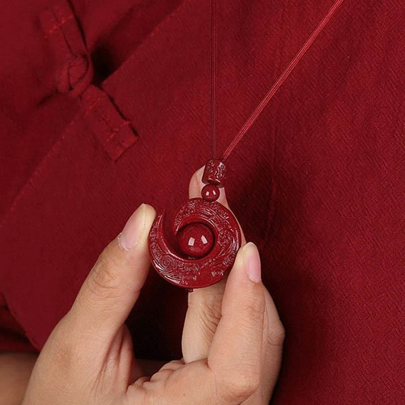 Unisex Cinnabar Concentration Necklace One's Luck Design