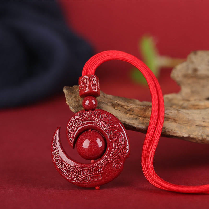 Unisex Cinnabar Concentration Necklace One's Luck Design