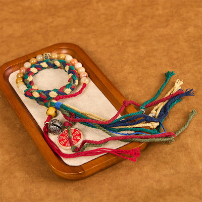 Unisex Colorful Chalcedony Mountain Ghosts Protection Bracelet