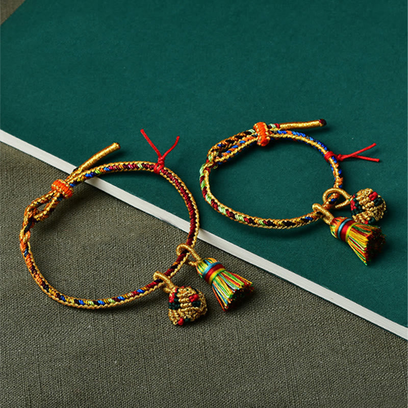 Unisex Colorful Red String Charm Bracelet for Luck & Protection