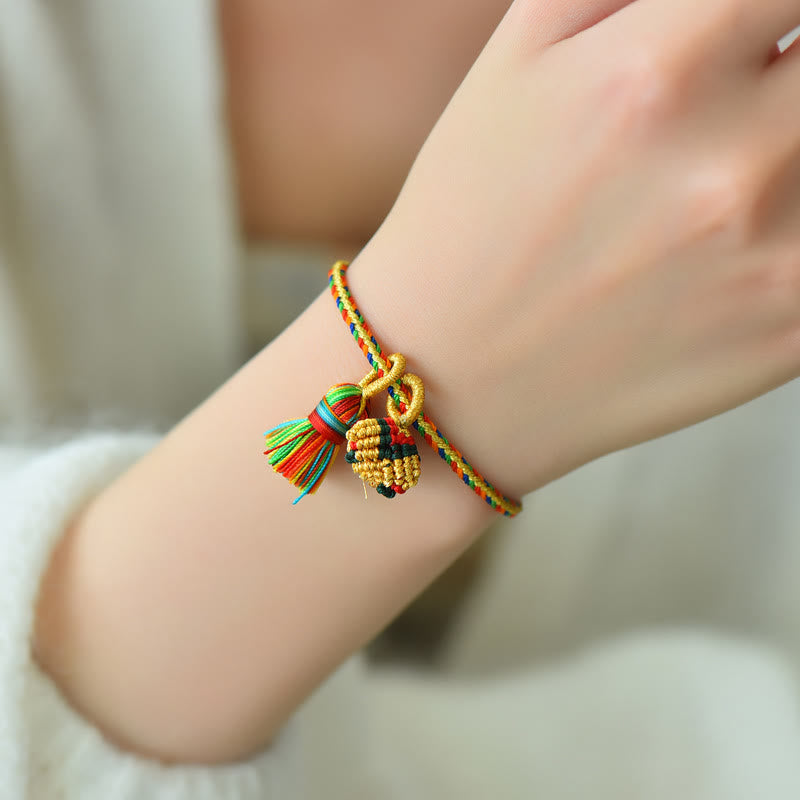 Unisex Colorful Red String Charm Bracelet for Luck & Protection