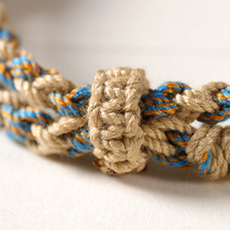 Unisex Dzi Bead Agate Bracelet - Wealth and Protection