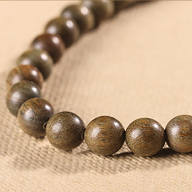 Unisex Green Sandalwood Soothing Peace Bracelet 8mm Beads