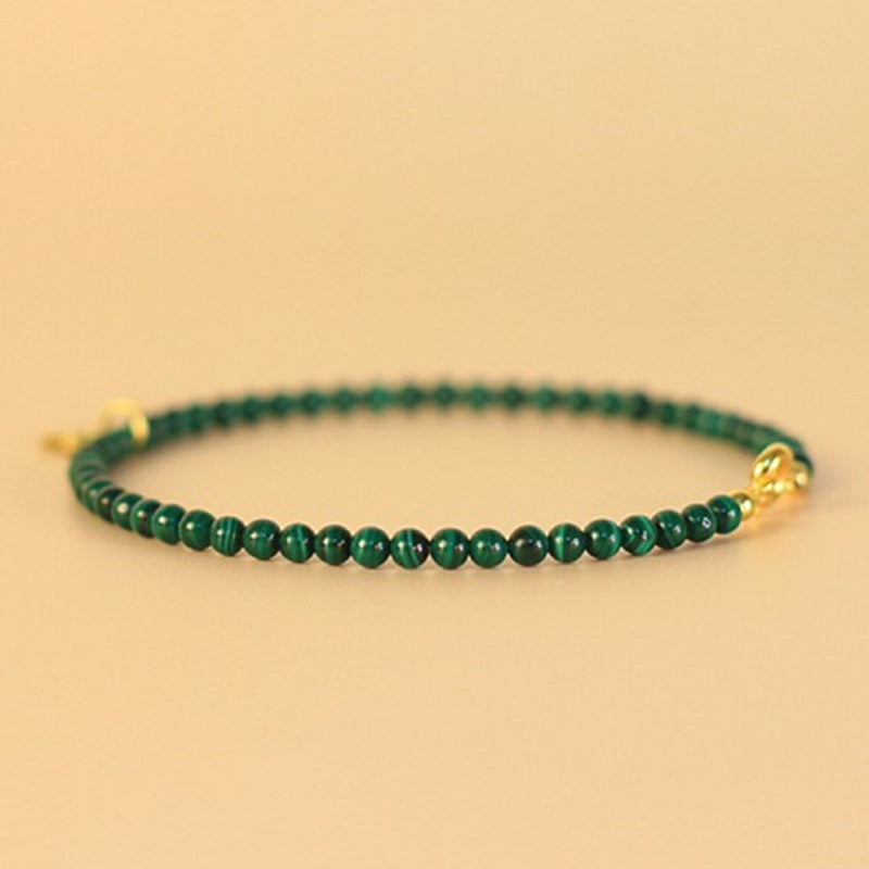 Unisex Malachite Elephant Anti-Anxiety Bracelet 14cm-17cm
