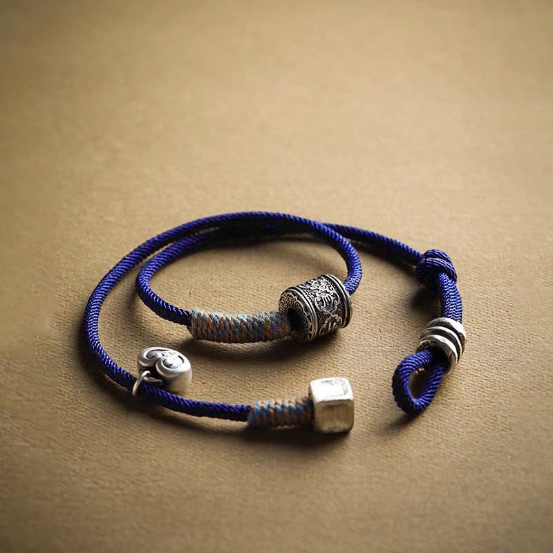 Unisex Om Mani Padme Hum Bracelet | Double Wrap Rope Amulet