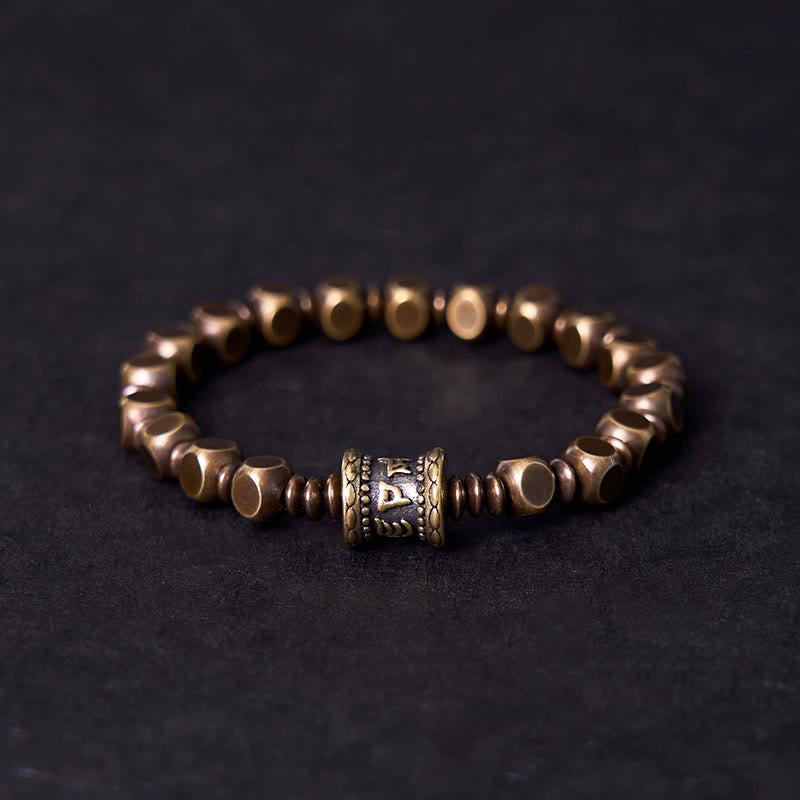 Unisex Om Mani Padme Hum Brass Focus Bracelet