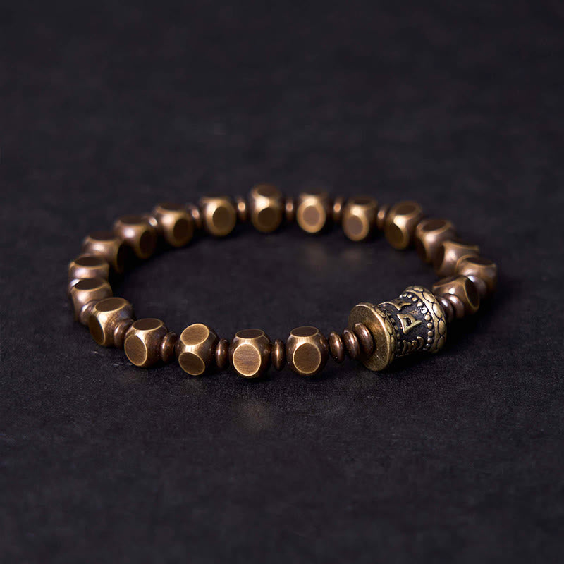 Unisex Om Mani Padme Hum Brass Focus Bracelet