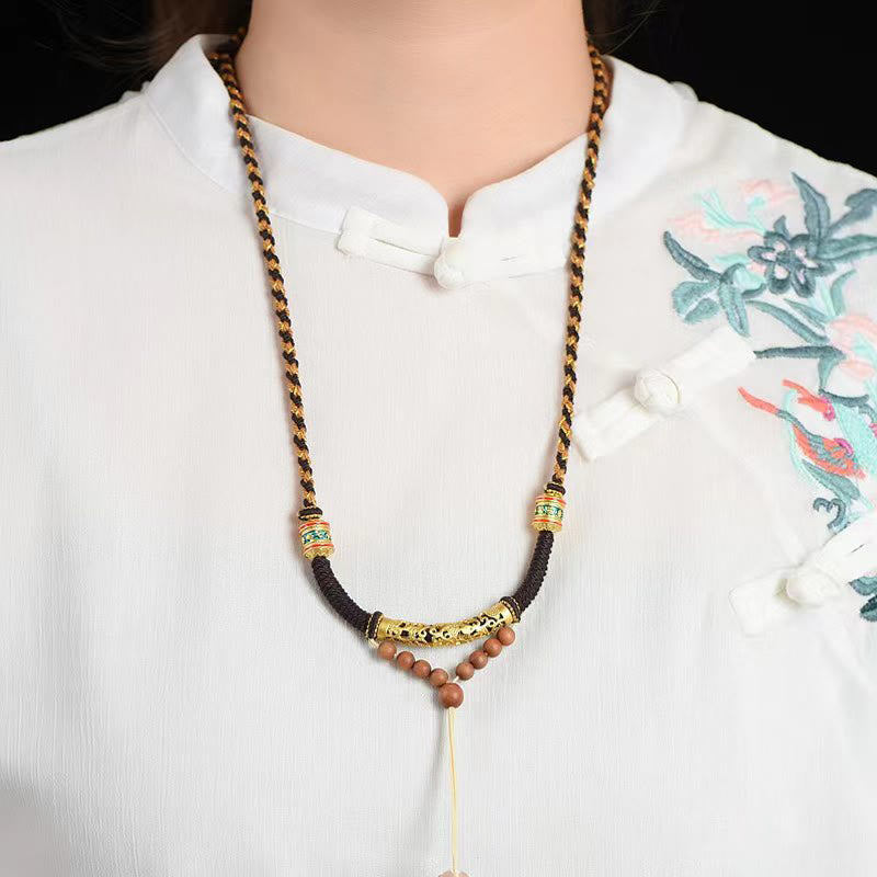 Unisex Om Mani Padme Hum Necklace 78cm Tibetan Prayer String