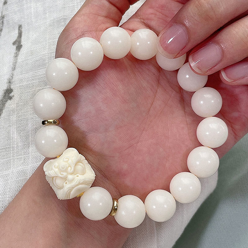 Unisex Silver Sheen Obsidian Protection Bracelet 12mm Bodhi Seed