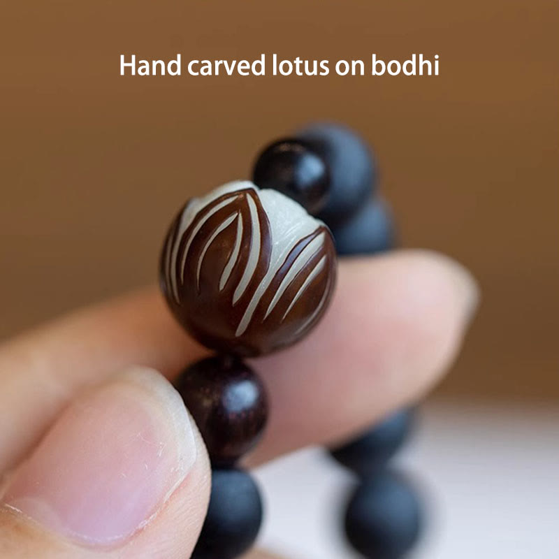 Unisex Tibetan Cypress Bodhi Lotus Healing Bracelet