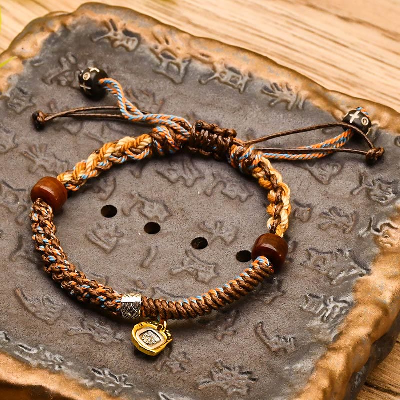 Unisex Tibetan Zakiram Goddess of Wealth Red Bracelet