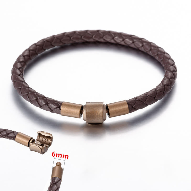 Unisex Vintage Red String Luck Bracelet 4-5mm Leather Rope