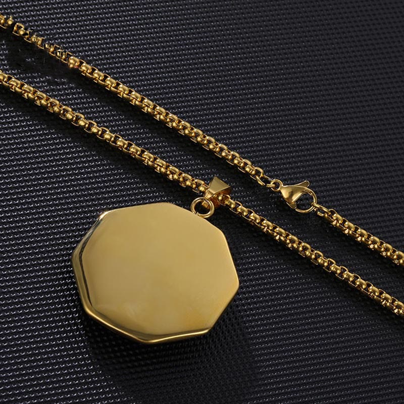 Unisex Yin Yang Bagua Titanium Steel Necklace Pendant