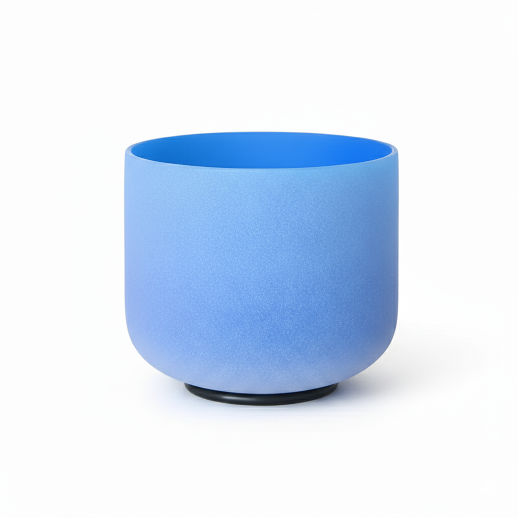 Blue Throat Chakra Crystal Singing Bowl - G Note