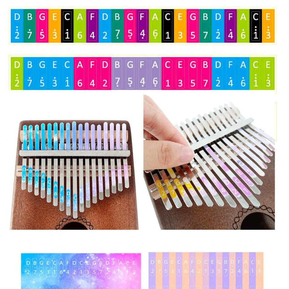 Versatile Thumb Piano Set: 17 21 & 34 Keys with Scale Stickers - Accessories - On sale