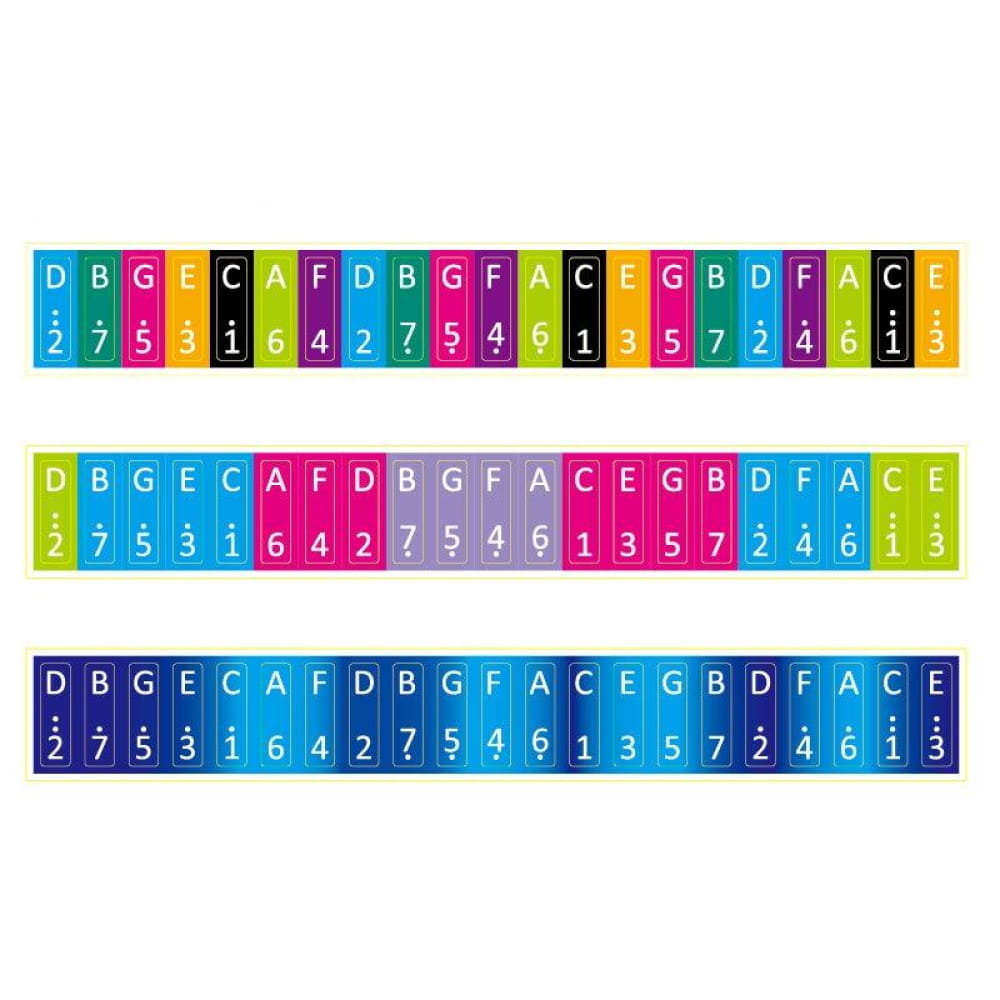 Versatile Thumb Piano Set: 17 21 & 34 Keys with Scale Stickers - 21 Key / (3PCS) Scale 4 colors