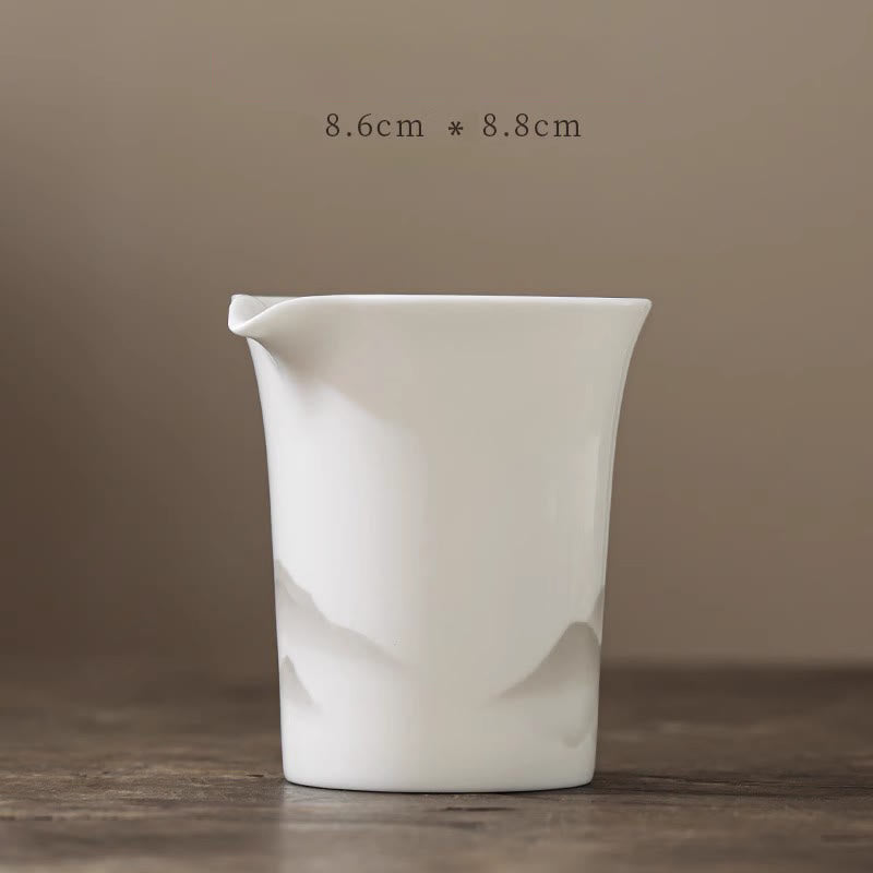 Vintage Ink Painting Porcelain Gaiwan Tea Cup Set for Meditation